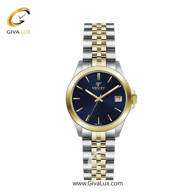 ساعت مچی اورجینال زنانه ویولت VIOLET نقره ای-طلایی | نقره ای-طلایی| سرمه ای| کد رفرنس 0555/2 | 0570/2